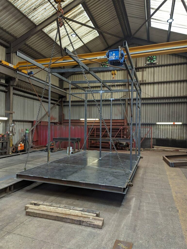 modular steel pod build in buildingsteelsolutions workshop