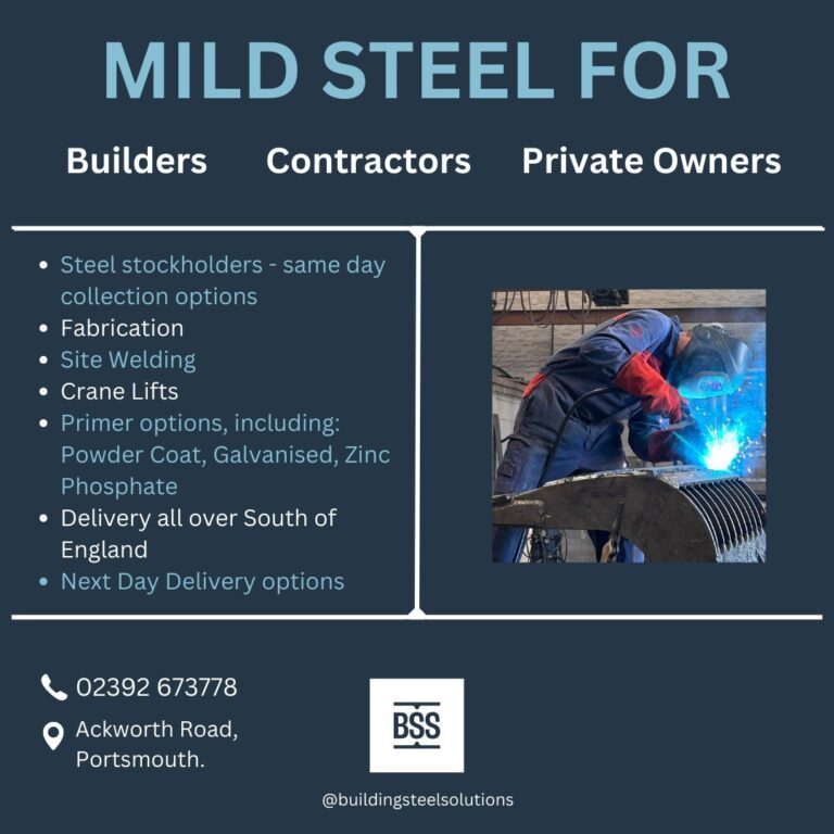 We can make anything you need ✅
We also have lots of experience providing steel for refurbishments, extensions and buildings. Please see our page for examples of our previous work!

If you would like a free quote please contact our friendly team: 
📞02392 673778
📧steels@buidlingsteelsolutions.co.uk

www.buildingsteelsolutions.co.uk ⬅️

#steel #structuralsteel #welding #fabrication #refurbishment #extension #building #manufacture #steelstockholders #hampshire #steeldelivery #steelbeams #steelangles #steelcolumns